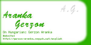 aranka gerzon business card